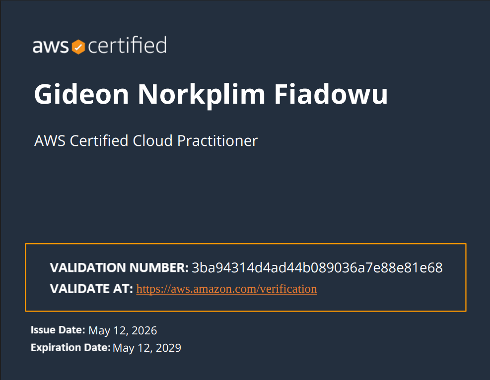AWS CLOUD PRACTITIONER Certificate